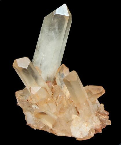 Tangerine Quartz Crystal Cluster - Madagascar #38945